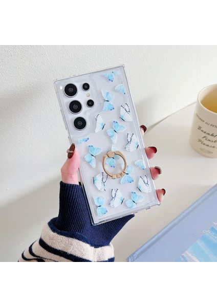 Samsung Galaxy S24 Ultra Kickstand Tpu Hava Yastığı Telefon Kapağı (Yurt Dışından)