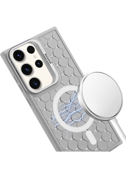 Samsung Galaxy S24 Ultra Magsafe Kickstand Tpu Telefon Kapağı ile Uyumlu (Yurt Dışından)