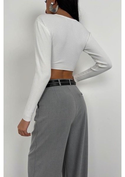 Basic Crop Triko Bluz fırsatları