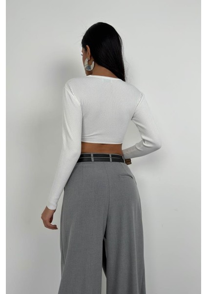 Basic Crop Triko Bluz indirimleri