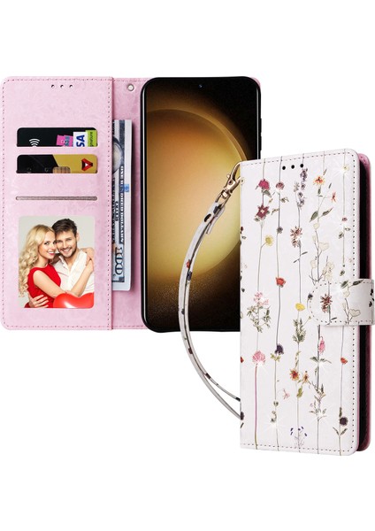 Samsung Galaxy S24 Plus Rfıd Engelleme Lake Çiçekli Deri Telefon Kapağı (Yurt Dışından) indirimleri