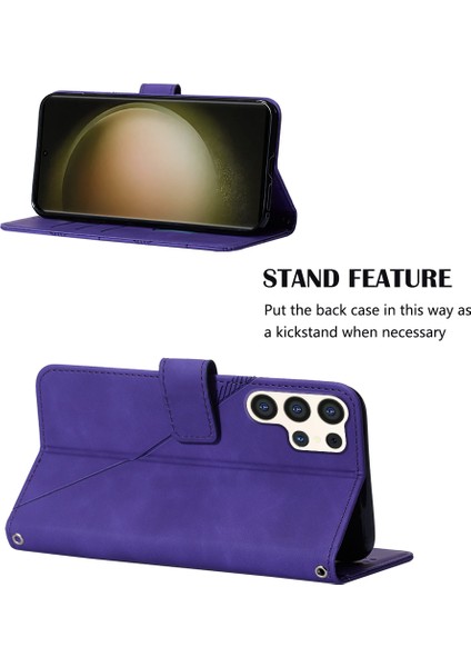 Samsung Galaxy S24 Ultra Cüzdan Kılıf Crossbody Deri Kapak (Yurt Dışından) fırsatları