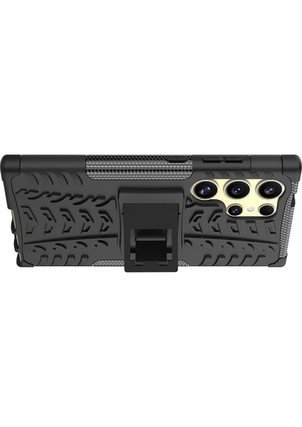 Samsung Galaxy S24 Ultra Pc+Tpu Lastik Dokusu Kickstand Telefon Kılıfı (Yurt Dışından) indirimleri