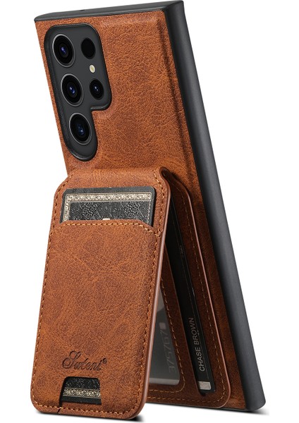 Samsung Galaxy S24 Ultra Kickstand Telefon Kılıfı Çıkarılabilir Manyetik Kart Tutucu (Yurt Dışından) fiyatları