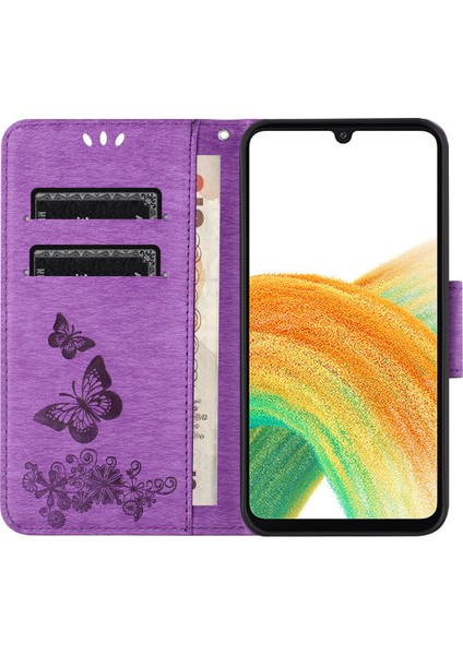 Samsung Galaxy A35 5g Katlanır Stand Pu Deri Telefon Kılıfı (Yurt Dışından)
