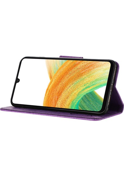 Samsung Galaxy A35 5g Katlanır Stand Pu Deri Telefon Kılıfı (Yurt Dışından)