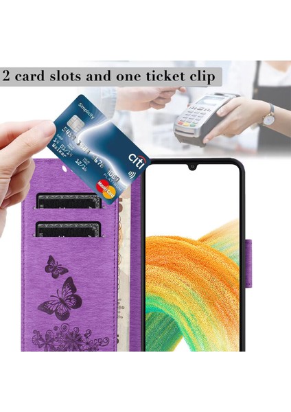 Samsung Galaxy A35 5g Katlanır Stand Pu Deri Telefon Kılıfı (Yurt Dışından)