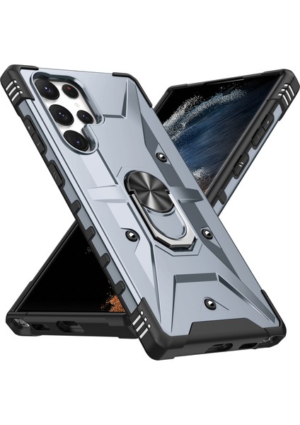 Samsung Galaxy S24 Ultra Pc+ Tpu Hibrit Telefon Kılıfı ve Halka Tutucu Çubuğu (Yurt Dışından)