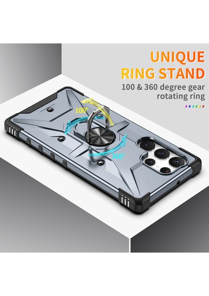 Samsung Galaxy S24 Ultra Pc+ Tpu Hibrit Telefon Kılıfı ve Halka Tutucu Çubuğu (Yurt Dışından) indirimleri