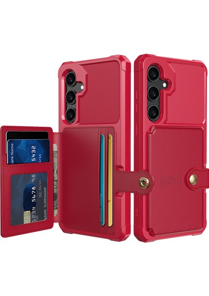Samsung Galaxy A35 5g Kart Yuvaları Pu Deri + Tpu Telefon Kapağı (Yurt Dışından)