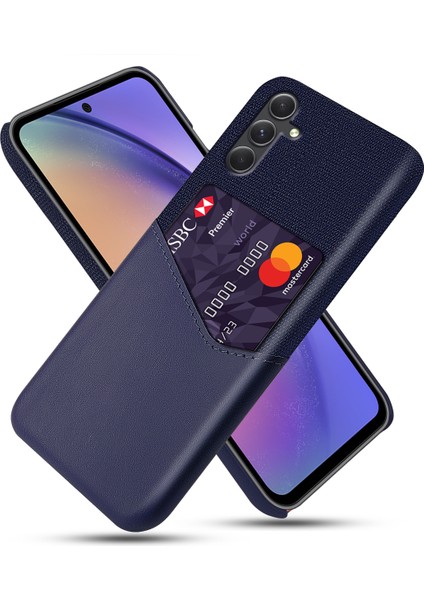 Samsung Galaxy A55 5g Çarpışma Önleyici Kart Yuvası Pu Deri + Pc Cep Telefonu Kapağı (Yurt Dışından)