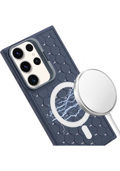 Samsung Galaxy S24 Ultra Manyetik Kılıf Kickstand Nefes Alabilir Tpu Telefon Kapağı ile Kordon (Yurt Dışından) fiyatları