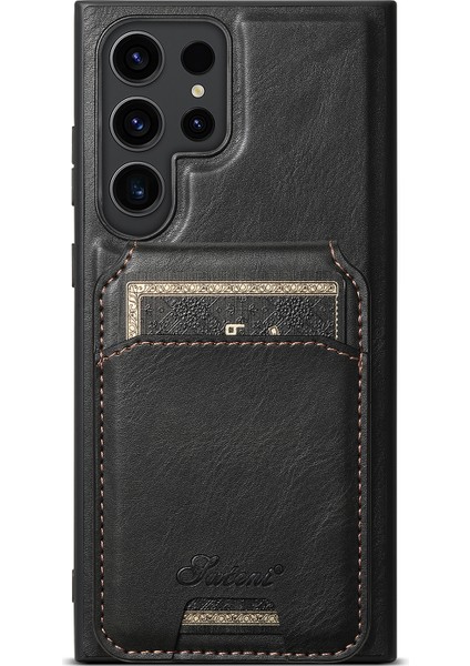 Samsung Galaxy S24 Ultra Manyetik Kılıf Çıkarılabilir Kart Tutucu Telefon Kapağı (Yurt Dışından)