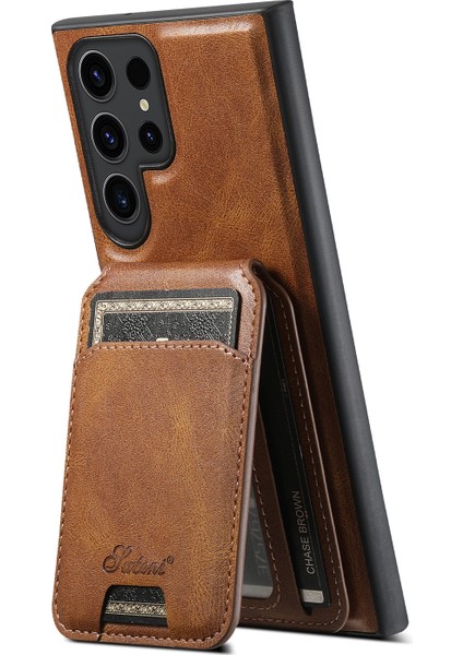 Samsung Galaxy S24 Ultra Manyetik Kılıf Çıkarılabilir Kart Tutucu Telefon Kapağı (Yurt Dışından) fiyatları