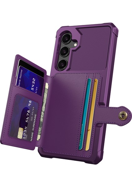 Samsung Galaxy A35 5g Kart Yuvaları Pu Deri + Tpu Telefon Kapağı (Yurt Dışından)