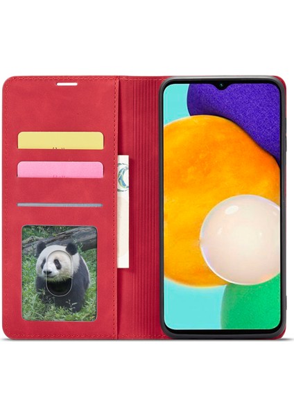 Samsung Galaxy A55 5gs Cep Telefonu Kılıfı Skin-Touch Pu Deri Standlı Cüzdan (Yurt Dışından)