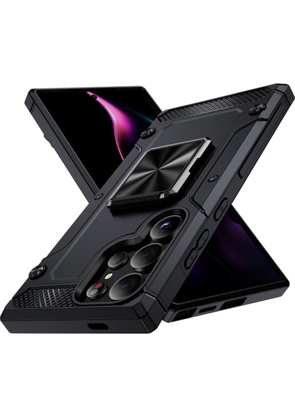 Samsung Galaxy S24 Ultra Pc+Tpu Zırh Darbeye Dayanıklı Telefon Kılıfı (Yurt Dışından)