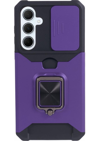 Samsung Galaxy A35 5g Telefon Kickstand Kılıfı Pc + Tpu Kapaklı Kart Tutucu (Yurt Dışından) modelleri
