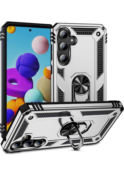 Samsung Galaxy A35 5g Yüzüklü Kickstand Tpu+Pc Düşmeye Dayanıklı Arka Kapak (Yurt Dışından)