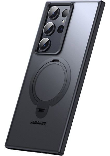 Samsung Galaxy S24 Ultra Manyetik Halka Kickstand Anti-Şok Kapak Magsafe ile Uyumlu (Yurt Dışından)