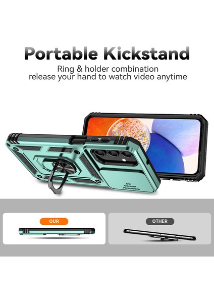 Samsung Galaxy A55 5g Combo Pc+Tpu Kickstand Düşmeyi Önleyici Telefon Kapağı (Yurt Dışından)