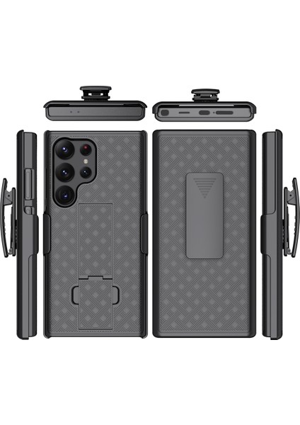 Samsung Galaxy S24 Ultra Kickstand Kılıfı Pc + Tpu Kapaklı Telefon Kılıfı Klipsli (Yurt Dışından) modelleri