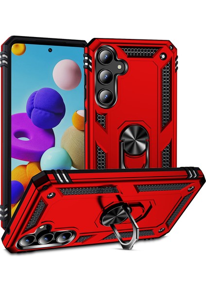Samsung Galaxy A35 5g Yüzüklü Kickstand Tpu+Pc Düşmeye Dayanıklı Arka Kapak (Yurt Dışından)
