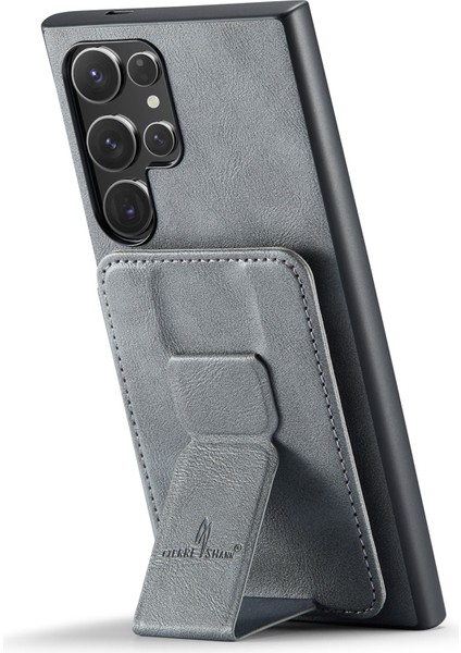 Samsung Galaxy S24 Ultra Kabuk Kart Tutucu Kickstand Telefon Kapağı Deri + Tpu Kılıf (Yurt Dışından) fiyatları