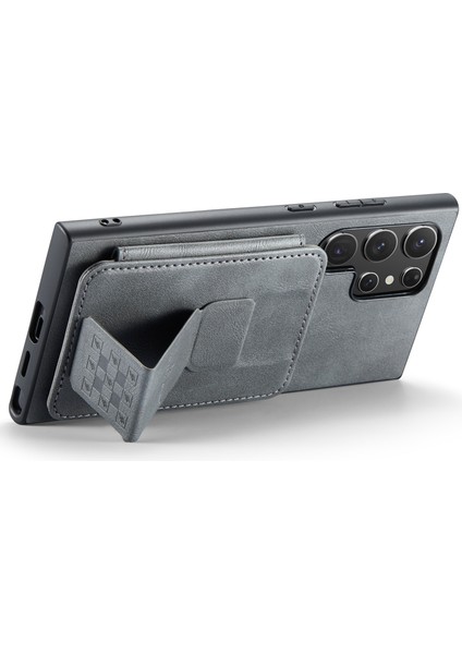 Samsung Galaxy S24 Ultra Kabuk Kart Tutucu Kickstand Telefon Kapağı Deri + Tpu Kılıf (Yurt Dışından) modelleri