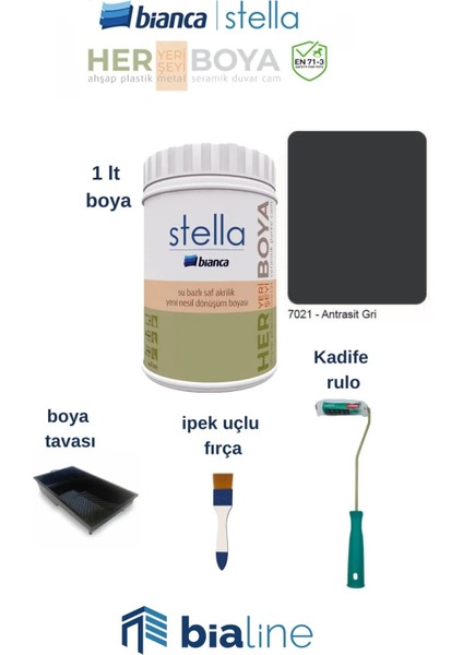 Stella Boya Seti - Antrasit Gri