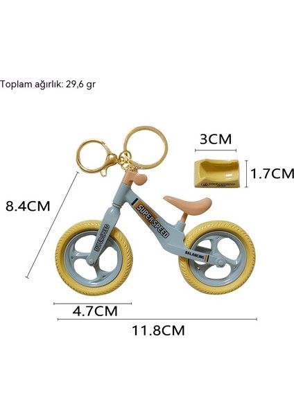 Hareketli ve Sürgülü Bisiklet Çift Aksesuarları Anahtarlık Kolye (Yurt Dışından)