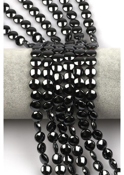 Hematit Dizi 8 mm Bombeli Kesim