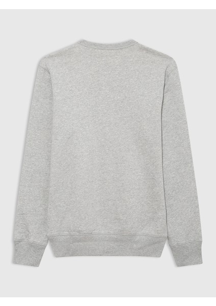 Erkek Gri Gap Logo Bisiklet Yaka Sweatshirt