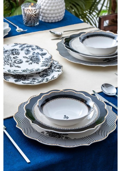 Lona 6 Kişilik 24 Parça Porselen Yemek Takımı