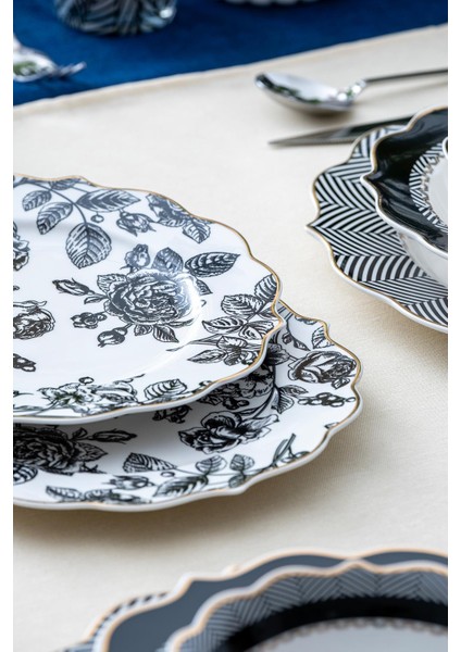 Lona 6 Kişilik 24 Parça Porselen Yemek Takımı modelleri