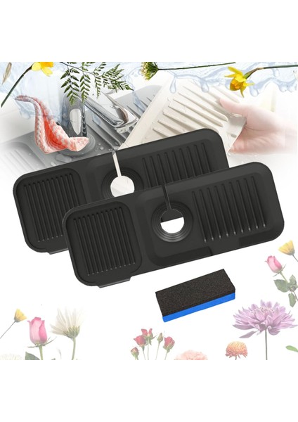 2 Adet Camicely Silikon Drenaj Matı, Suncrafta Drenaj Matı, Silkpeg Lavabo Matı 45*14CM (Yurt Dışından)