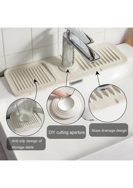 2 Adet Camicely Silikon Drenaj Matı, Suncrafta Drenaj Matı, Silkpeg Lavabo Matı 45*14CM (Yurt Dışından) modelleri