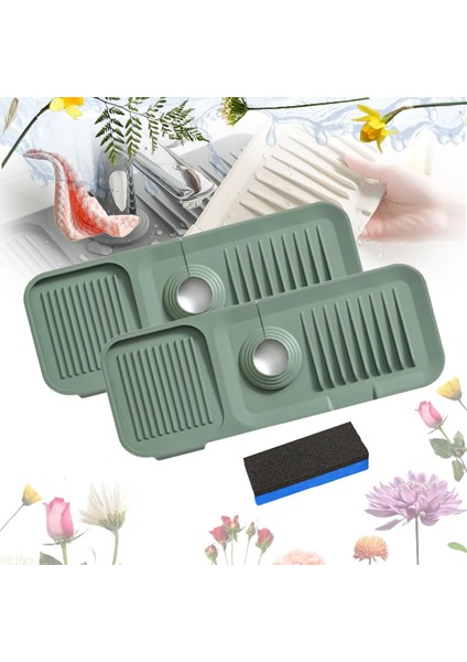 2 Adet Camicely Silikon Drenaj Matı, Suncrafta Drenaj Matı, Silkpeg Lavabo Matı 45*14CM (Yurt Dışından)