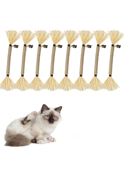 Kediler Için 8 Paket Silvervine Çubukları, Kedi Çiğneme Oyuncağı, Diş Temizleme Için Kedi Çiğneme Çubukları, Ev Kedileri Için Kitty Oyuncakları (Yurt Dışından)