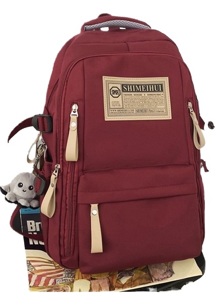 Büyük Kapasiteli Omuz Çantası Erkekler ve Kadınlar Yüksek Renkli Eğlence Okul Çantası Spor Rüzgarının Kore Versiyonu Ortaokul Lise Üniversite Öğrencileri Sırt Çantaları (Yurt Dışından)