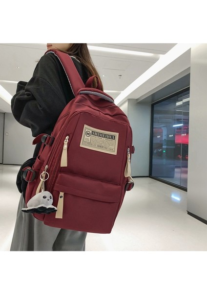 Büyük Kapasiteli Omuz Çantası Erkekler ve Kadınlar Yüksek Renkli Eğlence Okul Çantası Spor Rüzgarının Kore Versiyonu Ortaokul Lise Üniversite Öğrencileri Sırt Çantaları (Yurt Dışından) fiyatları