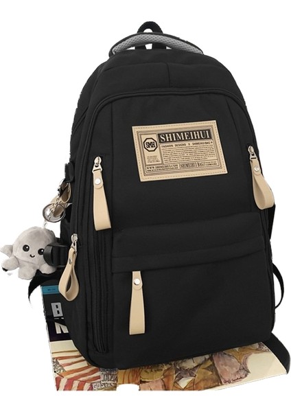 Büyük Kapasiteli Omuz Çantası Erkekler ve Kadınlar Yüksek Renkli Eğlence Okul Çantası Spor Rüzgarının Kore Versiyonu Ortaokul Lise Üniversite Öğrencileri Sırt Çantaları (Yurt Dışından)