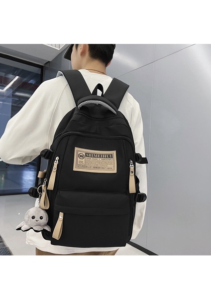 Büyük Kapasiteli Omuz Çantası Erkekler ve Kadınlar Yüksek Renkli Eğlence Okul Çantası Spor Rüzgarının Kore Versiyonu Ortaokul Lise Üniversite Öğrencileri Sırt Çantaları (Yurt Dışından) modelleri