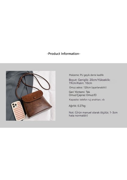Niche Hundred Crossbody Çanta Kadın Moda Omuz Çantaları Saf Renk Gelişmiş Sense Slanting Crossbody Kova Çanta (Yurt Dışından) fiyatları
