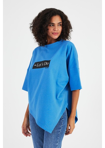 Alexandergardı Asimetrik Kesim Oversize T-SHIRT(B24-00194)