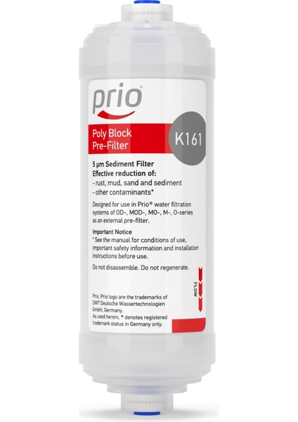 K161 Tortu Blok Ön Filtre