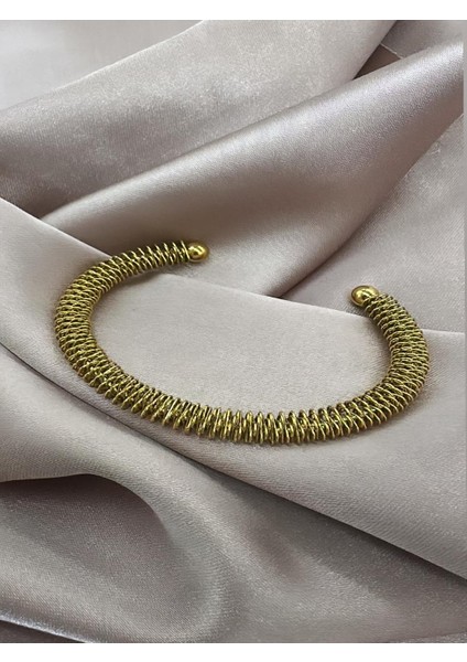 Çelik Tel Detay Gold Bileklik fırsatları