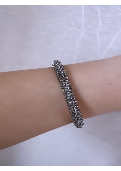 Çelik Tel Detay Silver Bileklik fiyatları
