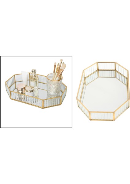 Sekizgen Altı Tepsi. Kozmetik Tepsisi. Tuvalet I Alanı Küçük 20X14X4CM (Yurt Dışından) fırsatları