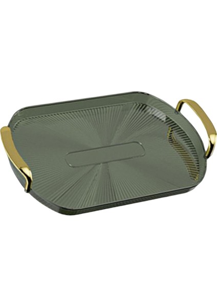 Altın Kulplu Çok Yönlü Tepsisi Tezgah Düzenleyici Dayanıklı Yeşil 38CMX24CM (Yurt Dışından) fiyatları